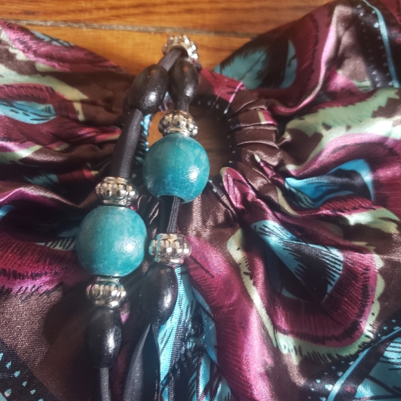 NWOT HandMade Peacock Maxi Dress - Picture 4 of 7